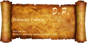 Dobosy Panna névjegykártya